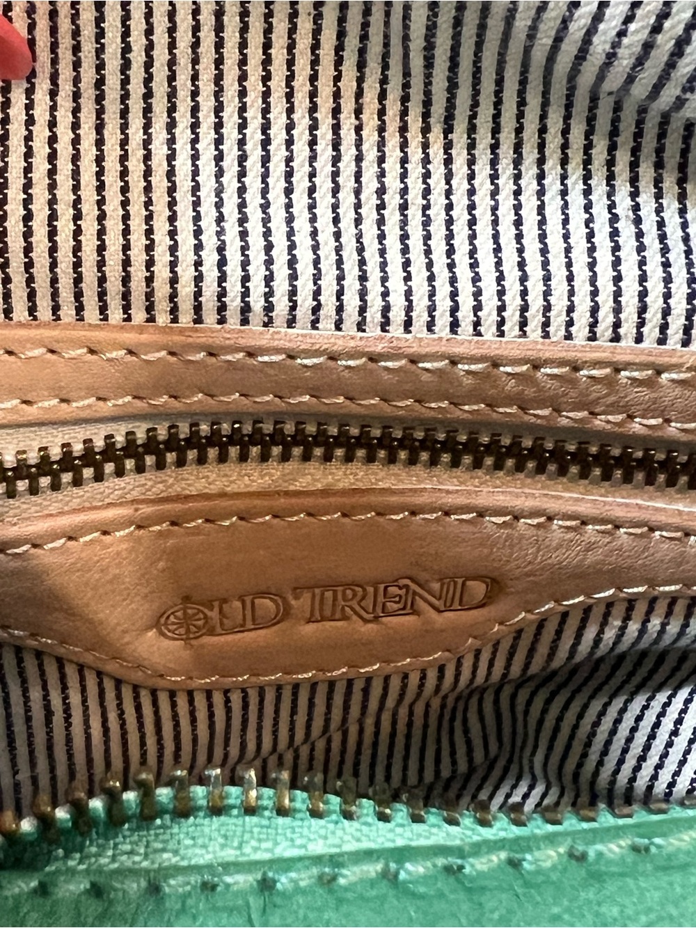 OLD TREND Women's Genuine Leather Mini Trunk Green Crossbody Bag NWOT - Picture 8 of 11